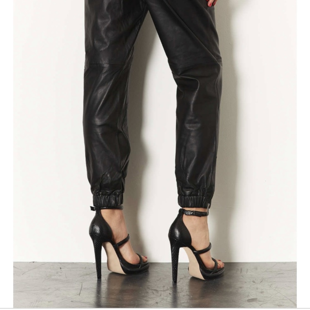 Top shop genuine Leather Joggers NWT